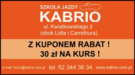 Kupon rabatowy - 30 zł na Kurs prawa jazdy